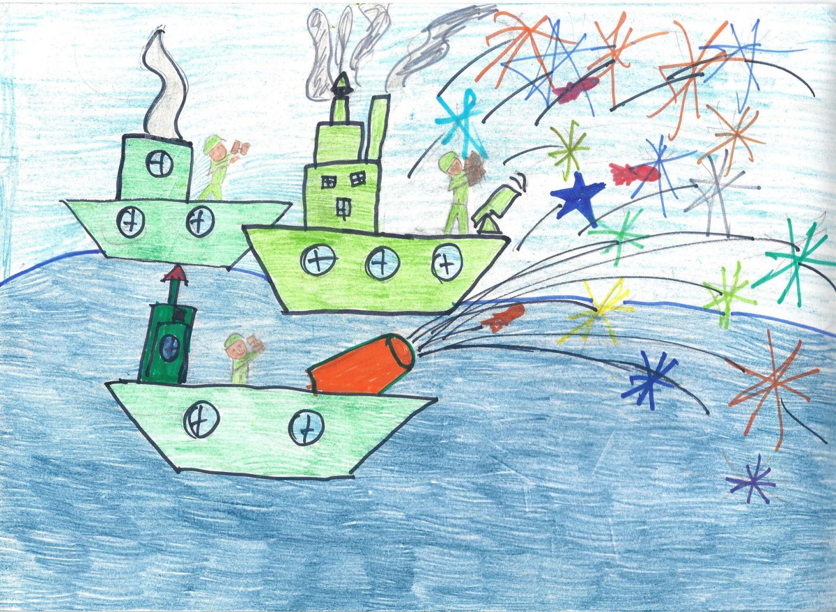 Рисунки военно морского флота детские