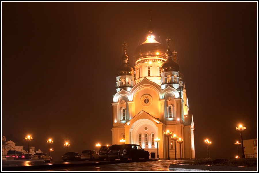 Пасхальная ночб. Спасо - Преображенский кафедральный собор Хабаровска